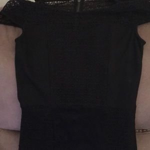 Black dress with top lace